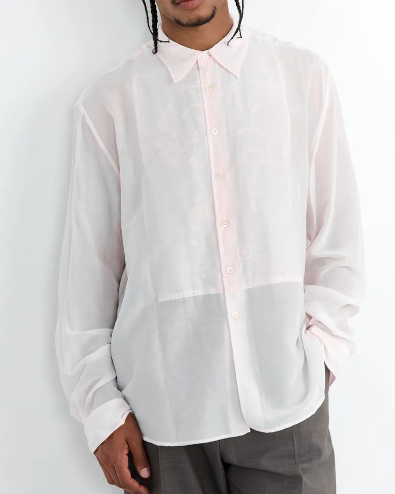 Adorn Shirt in Ballet Pink Silk