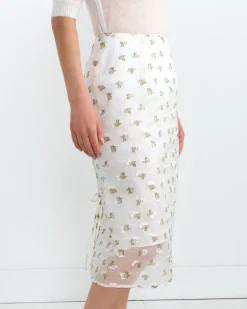 Allegra Skirt in Clear/Olive
