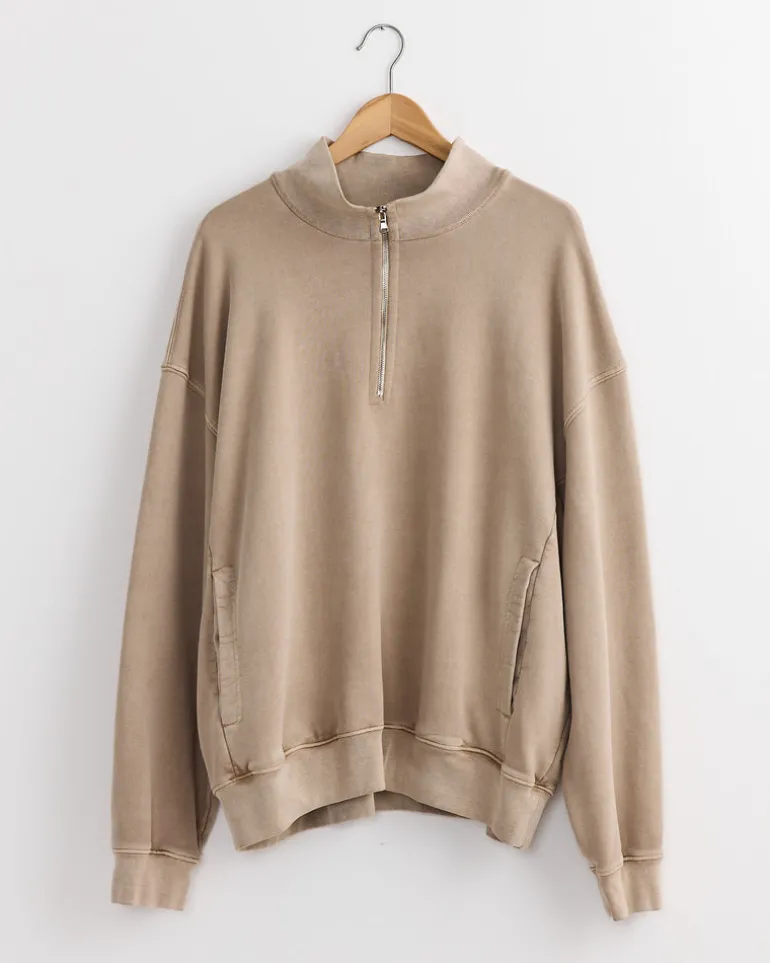 Alpina Pullover in 22oz French Terry Sand