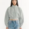 Asta Zip Sweatshirt in Drab