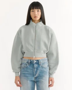Asta Zip Sweatshirt in Drab