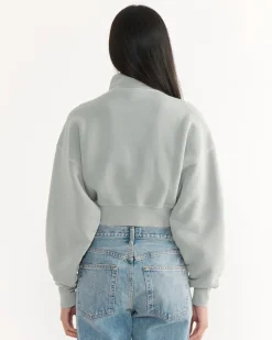 Asta Zip Sweatshirt in Drab