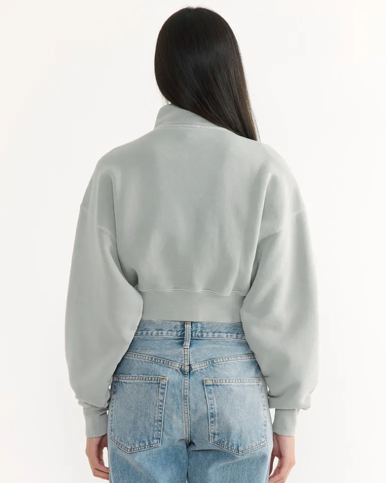 Asta Zip Sweatshirt in Drab