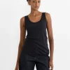 Asymmetrical Tank Top in Navy