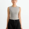 Aura Sleeveless Bodysuit in Aluminum