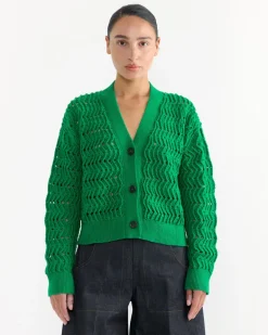 Avelar Cardigan in Kelly Green