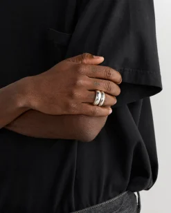 Bagel Ring Set in Sterling Silver