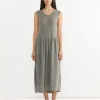 Balloon Slip Dress in Concrete