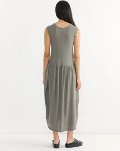 Balloon Slip Dress in Concrete