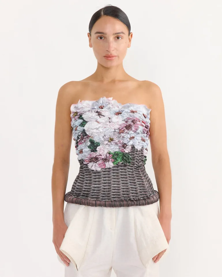 Basket Pink Blossom Bustier in Blush