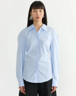 Belted Shirt in Light Blue