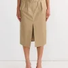 Belted Skirt in Beige