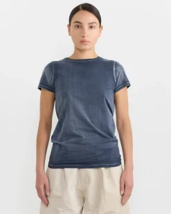 Bias Baby Tee in Indigo