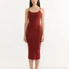 Bibi Midi Dress in Syrah