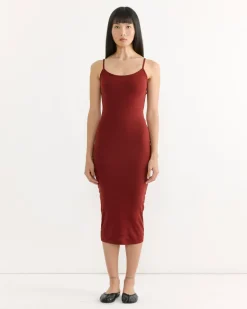 Bibi Midi Dress in Syrah