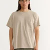 Big Pocket Tee in Washed Sand