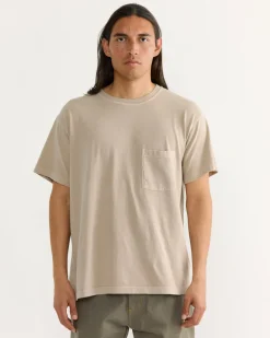 Big Pocket Tee in Washed Sand