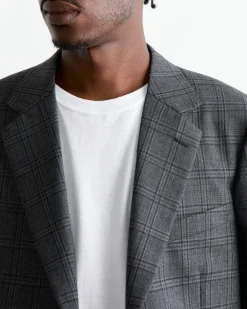 Bluefaced Wool Check Jacket in Charcoal