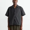 Bongo Shirt in Organic Poplin Black