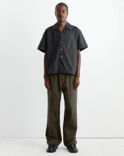 Bongo Shirt in Organic Poplin Black