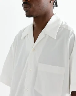 Bongo Shirt in Organic Poplin White