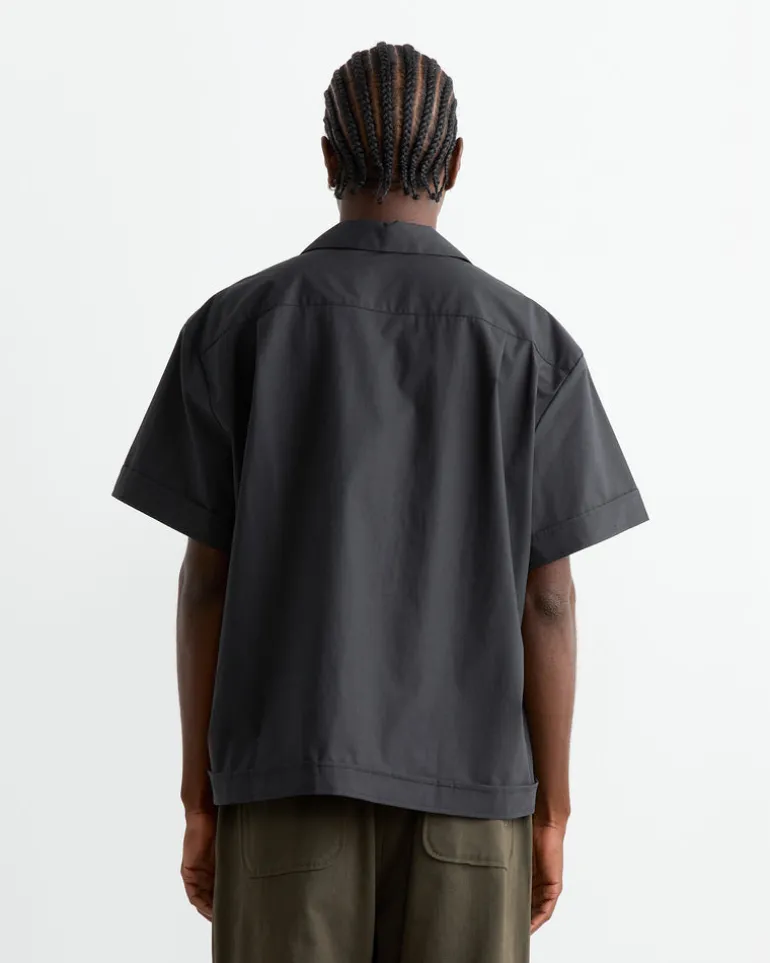 Bongo Shirt in Organic Poplin Black