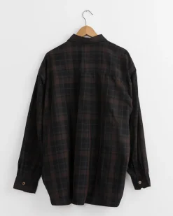 Borrowed Shirt in Black Sheer Shadow Check