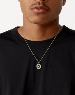 Bound Willow Pendant in Green / Gold