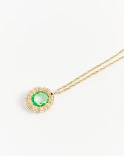 Bound Willow Pendant in Green / Gold