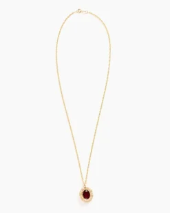 Bound Willow Pendant in Red / Gold