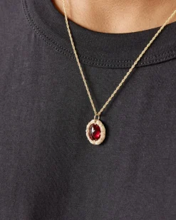 Bound Willow Pendant in Red / Gold