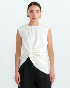 Bourdin Blouse in Porcelain