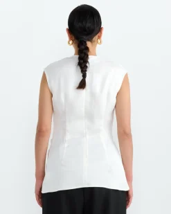 Bourdin Blouse in Porcelain