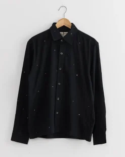 Box Shirt in Black/Mirror