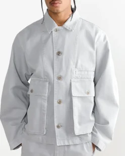 Boxy Jacket in Snowy Blue Grey