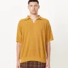 Boxy Polo in Brown Yellow