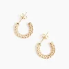 Braided Hoop Earrings in Gold