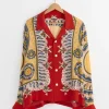 Bricolage Shirt in Red Multi