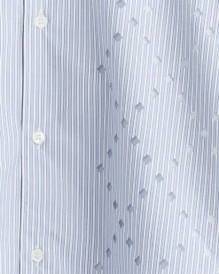 Broad Stripe Cut Out Shirt in Sax/White/Navy