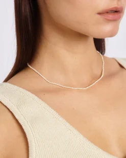 Brujeria Necklace in Rice Pearl