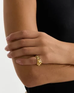 Bubble Ring in Gold Plated