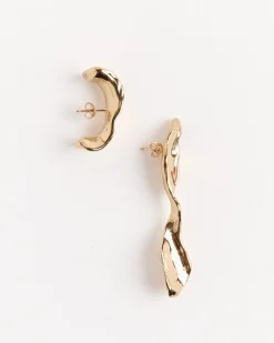 Calamari Set Earrings in Gold Plated Bronze