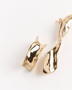 Calamari Set Earrings in Gold Plated Bronze