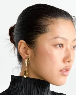 Calamari Set Earrings in Gold Plated Bronze