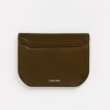Calepin Card Holder in Khaki Moss