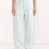 California Wide Denim in Pale Blue