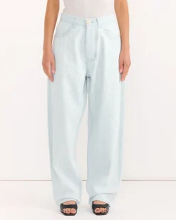 California Wide Denim in Pale Blue