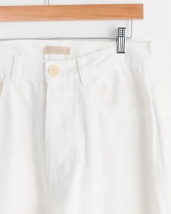 California Wide Denim in Salt White