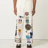 Cambridge Patch Trouser in White Multi