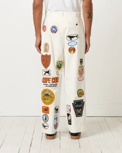 Cambridge Patch Trouser in White Multi